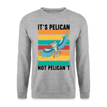 Pelican water bird pelican lovers - Unisex Sweatshirt - salt & pepper - Front - Alina (178cm) & Michal (187cm)