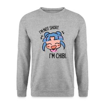 Funny Chibi - Unisex Sweatshirt - salt & pepper - Front - Alina (178cm) & Michal (187cm)