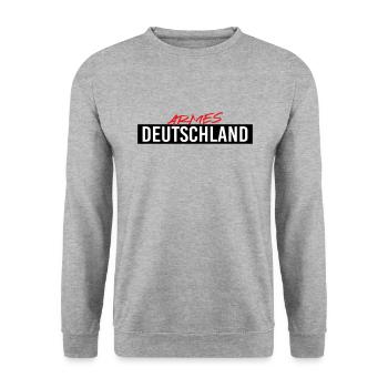 Armes Deutschland (Farben änderbar) - Unisex Pullover - Weißgrau meliert - Vorne - Alina (178cm) & Michal (187cm)