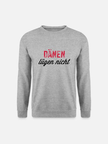 Dänen lügen nicht 2C - Unisex Pullover - Weißgrau meliert