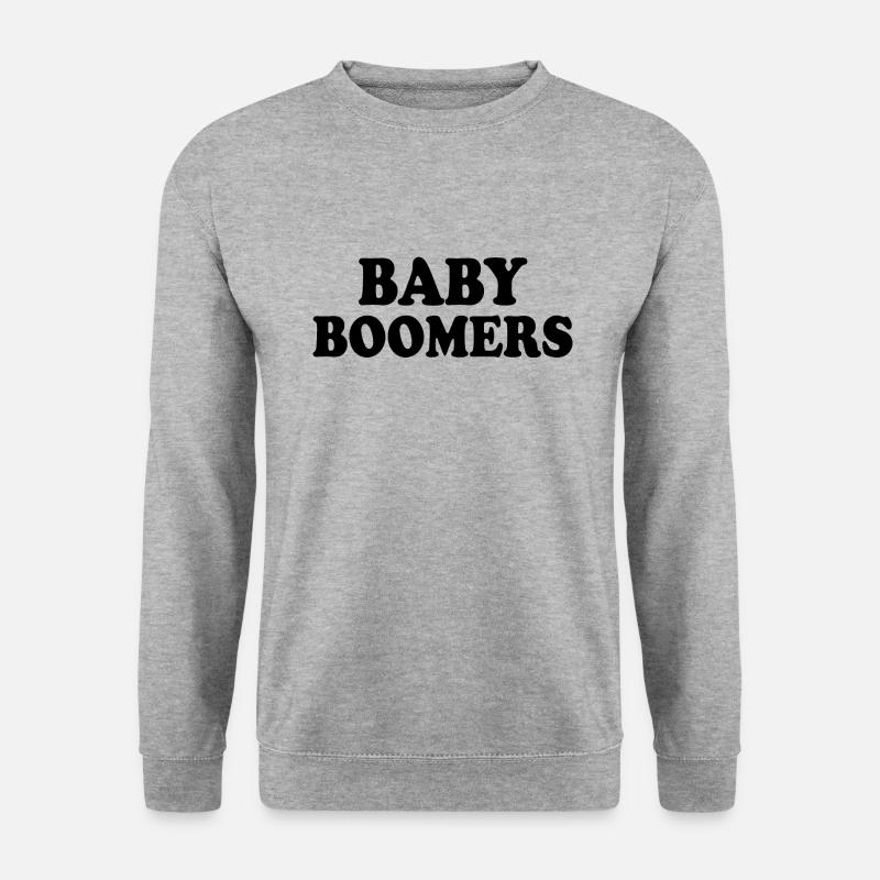 Baby boomers - Unisex Pullover - Weißgrau meliert