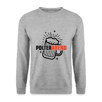 Polterabend Bier - Unisex Pullover - Weißgrau meliert - Vorne - Alina (178cm) & Michal (187cm)