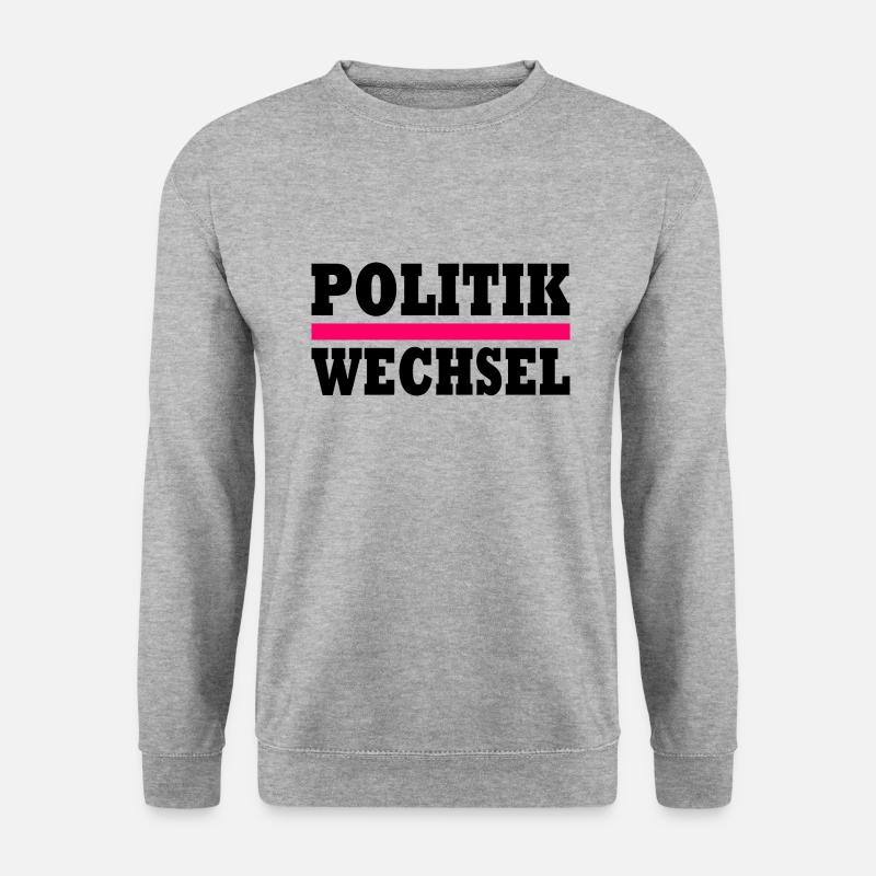 politikwechsel - Unisex Pullover - Weißgrau meliert