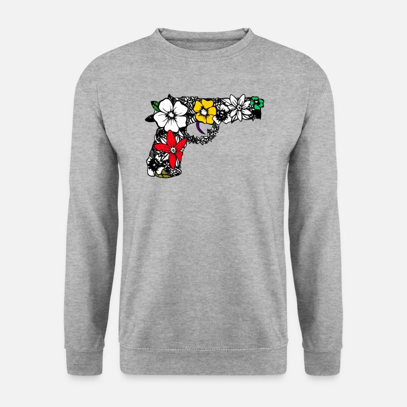 Waffe - Unisex Pullover - Weißgrau meliert