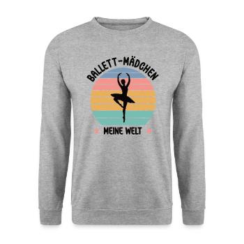 Ballett Positionen Tänzerin Ballerina Ballet Tanz - Unisex Pullover - Weißgrau meliert - Vorne - Alina (178cm) & Michal (187cm)