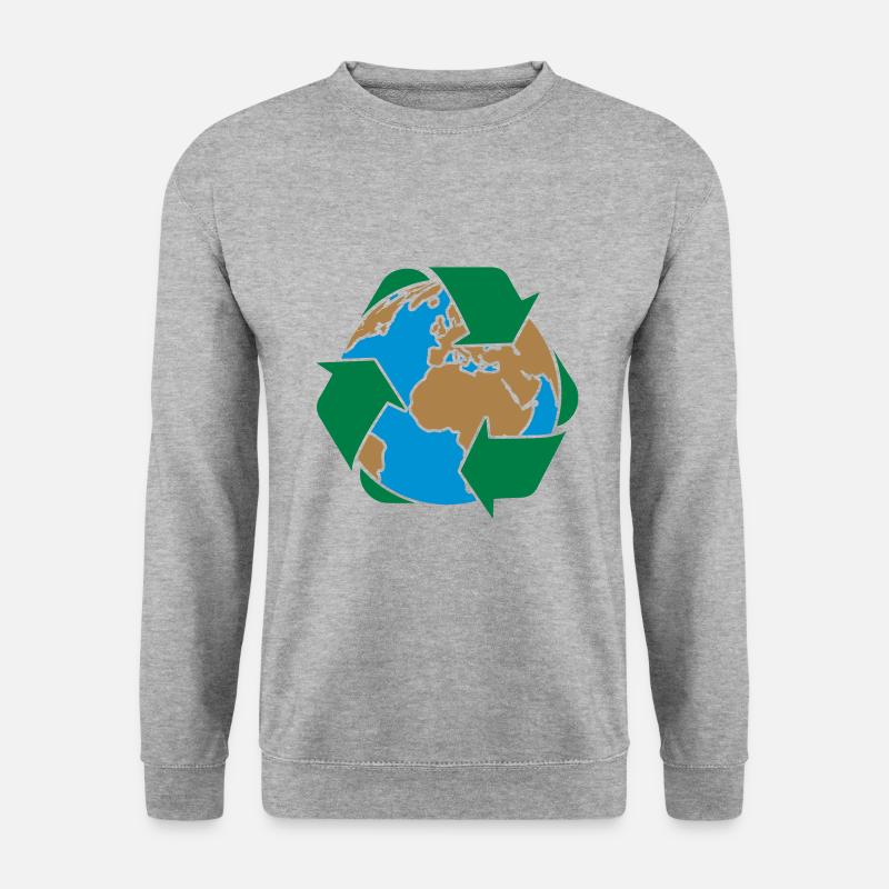 Planet Earth - Unisex Pullover - Weißgrau meliert