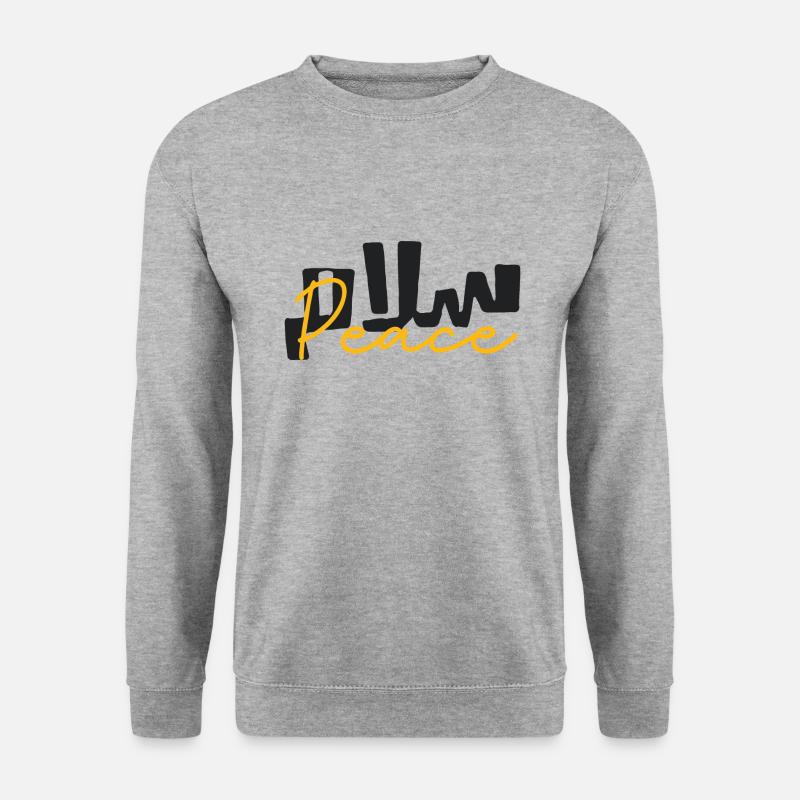 Salam Frieden - Unisex Pullover - Weißgrau meliert