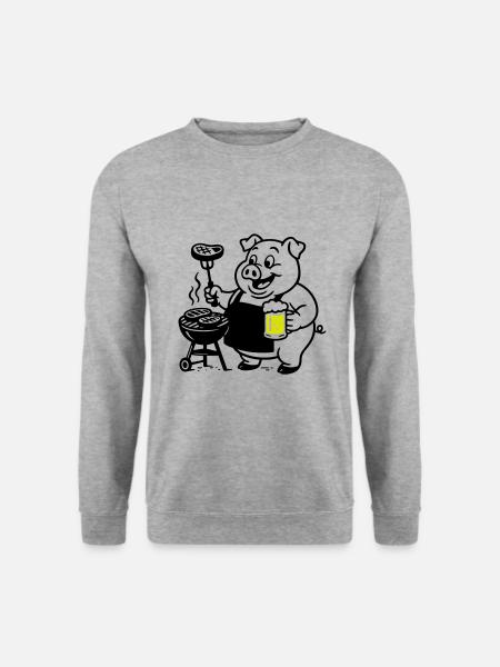 Pork Grilling Beer - Unisex Sweatshirt - salt & pepper