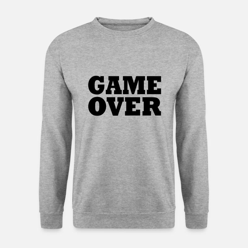 Game over - Unisex Pullover - Weißgrau meliert