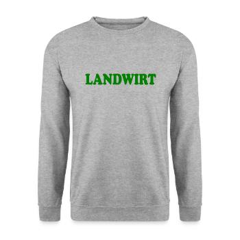 Landwirt - Unisex Pullover - Weißgrau meliert - Vorne - Alina (178cm) & Michal (187cm)