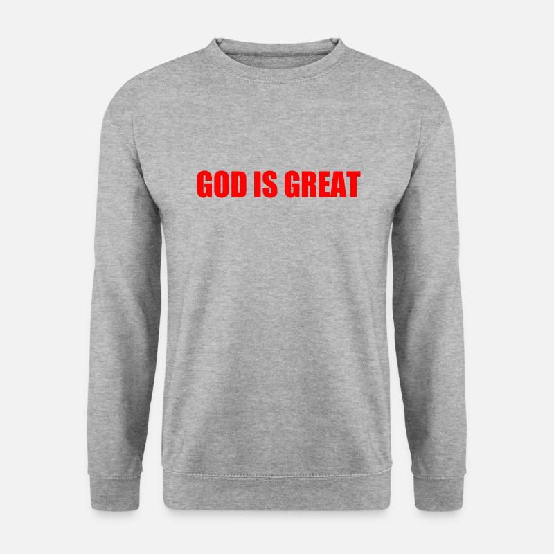god is great - Unisex Pullover - Weißgrau meliert
