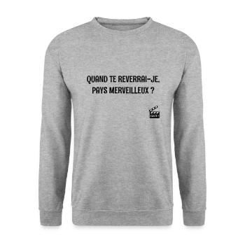 Quand te reverrai-je ? Les bronzés font du ski ! - Sweat-shirt Unisexe - gris chiné - Devant - Alina (178cm) & Michal (187cm)