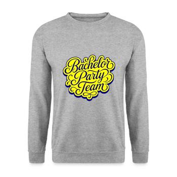 Bachelor Party Team - Unisex Sweatshirt - salt & pepper - Front - Alina (178cm) & Michal (187cm)