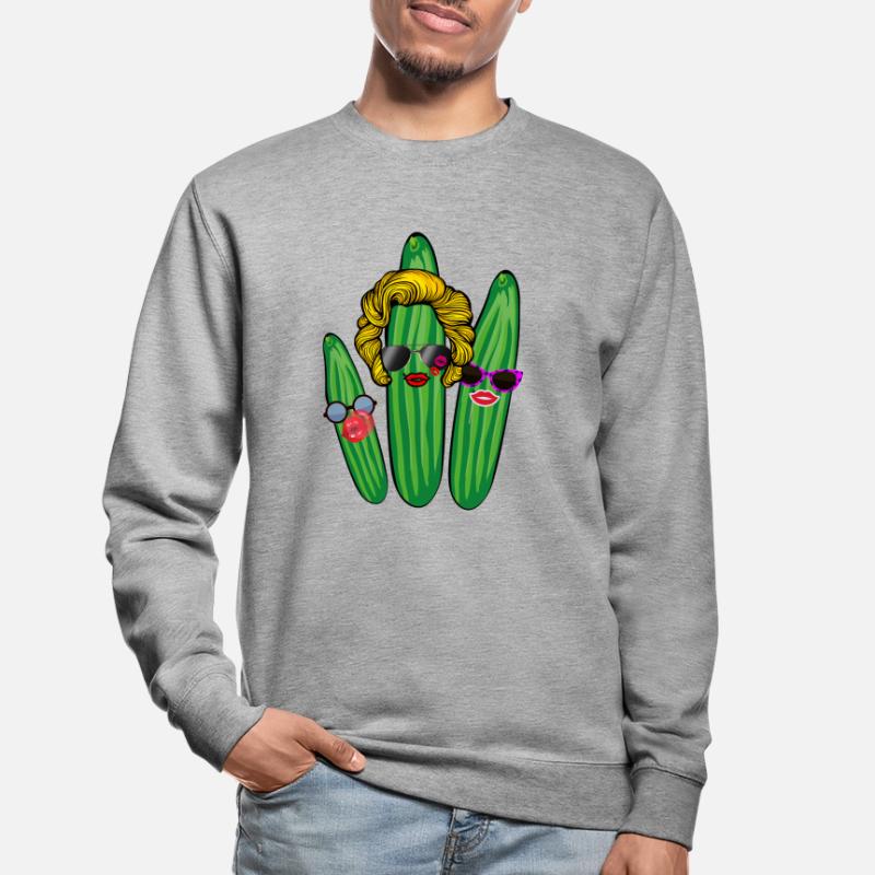 Trio de concombre,Concombre,Concombre,Concombre,Lunettes de soleil Sweat-shirt Unisexe