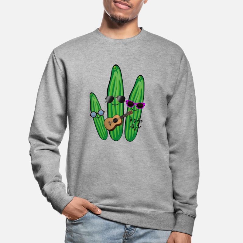 Trio de concombre,Concombre,Concombre,Concombre,Lunettes de soleil, Sweat-shirt Unisexe