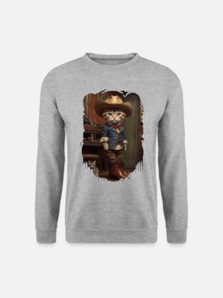 cow 3 - Sweat-shirt Unisexe - gris chiné