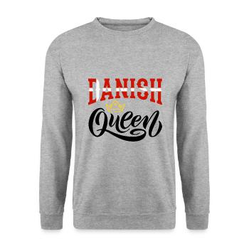 Danish Queen Denmark Danish Denmark Flag - Unisex Sweatshirt - salt & pepper - Front - Alina (178cm) & Michal (187cm)