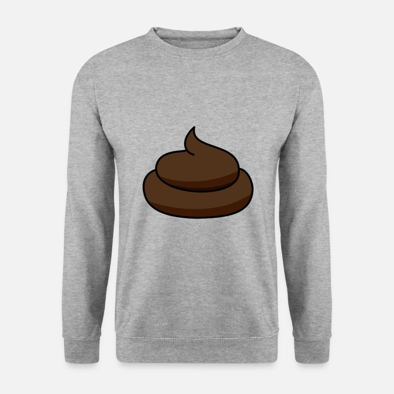 Poop - Unisex Pullover - Weißgrau meliert