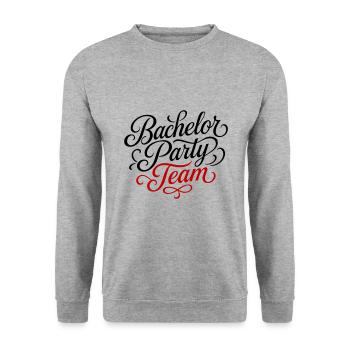 Bachelor Party Team - Unisex Sweatshirt - salt & pepper - Front - Alina (178cm) & Michal (187cm)