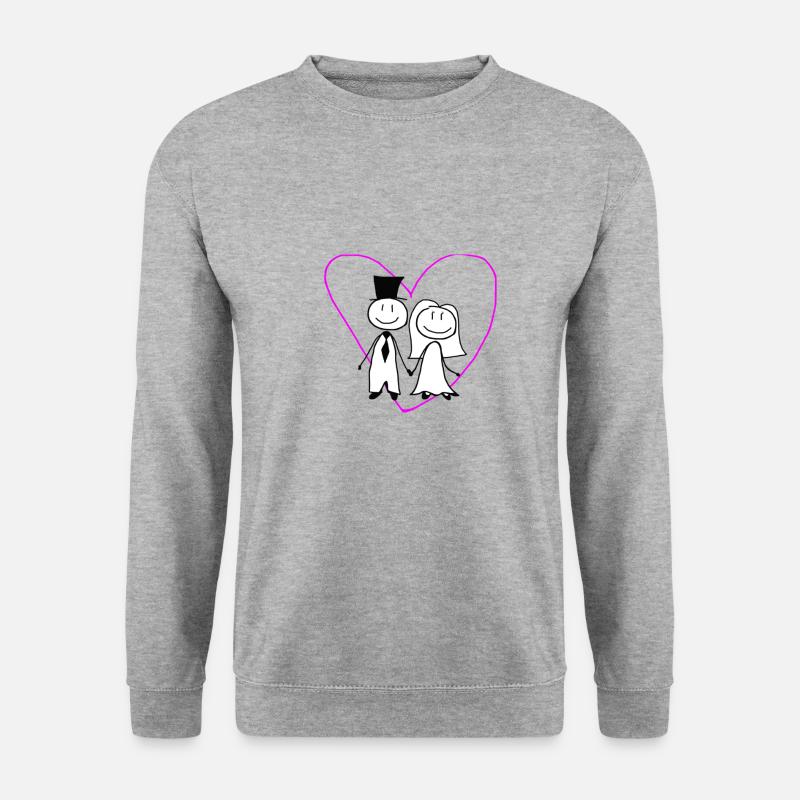 Ehepaar Jungeselinnenabschied - Unisex Pullover - Weißgrau meliert