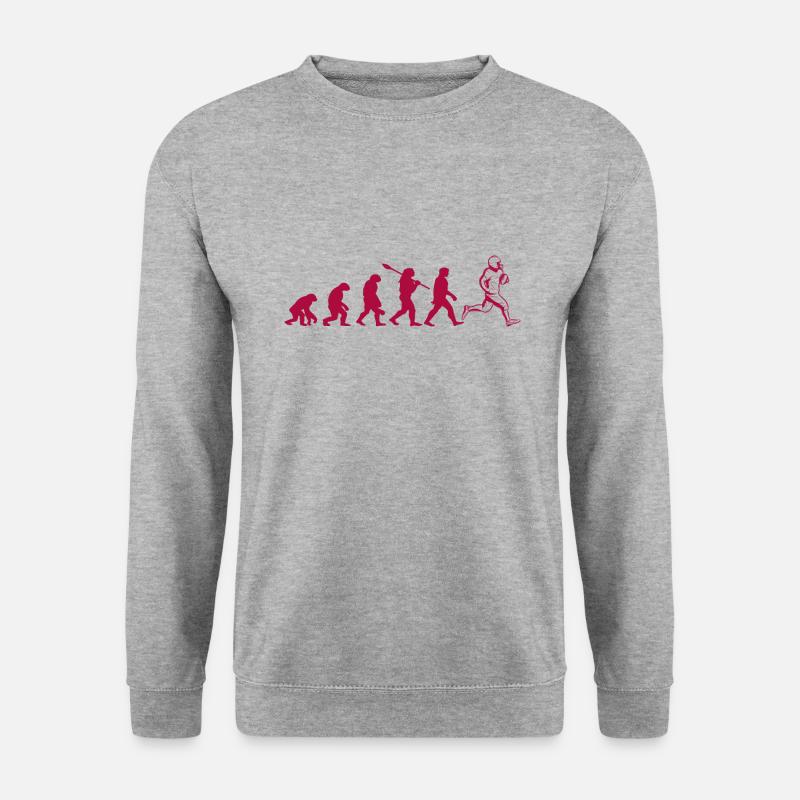 L'évolution de Rugby - Sweat-shirt Unisexe - gris chiné