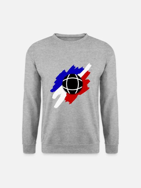 Tricolore Boule Kugel - Unisex Pullover - Weißgrau meliert
