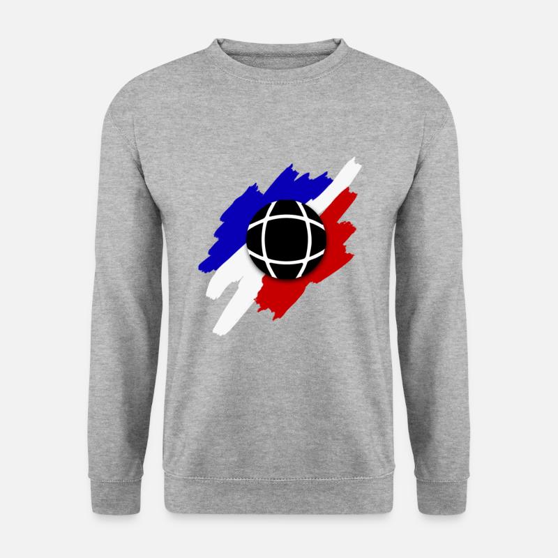 Tricolore Boule Kugel - Unisex Pullover - Weißgrau meliert