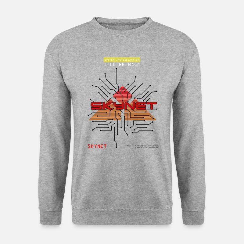 Skynet - Terminator - Unisex Pullover - Weißgrau meliert