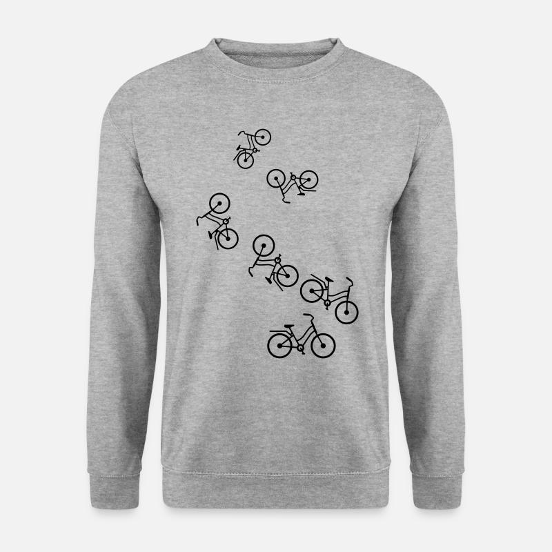 Fahrrad Icon - Unisex Pullover - Weißgrau meliert