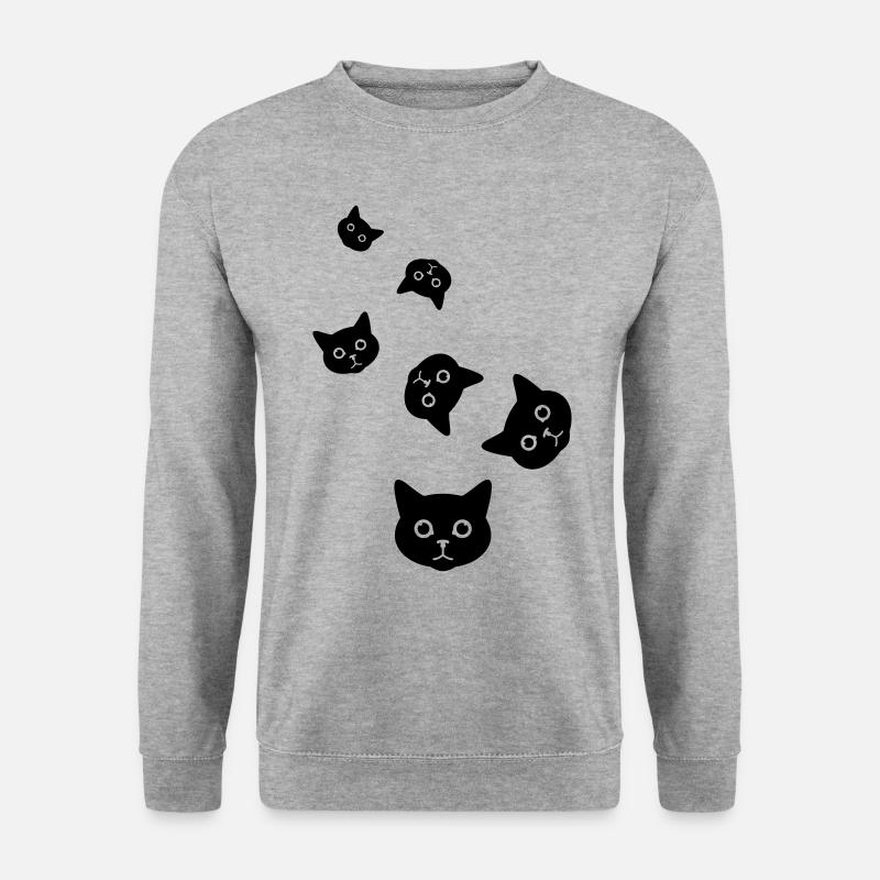 Cat head - Unisex Sweatshirt - salt & pepper