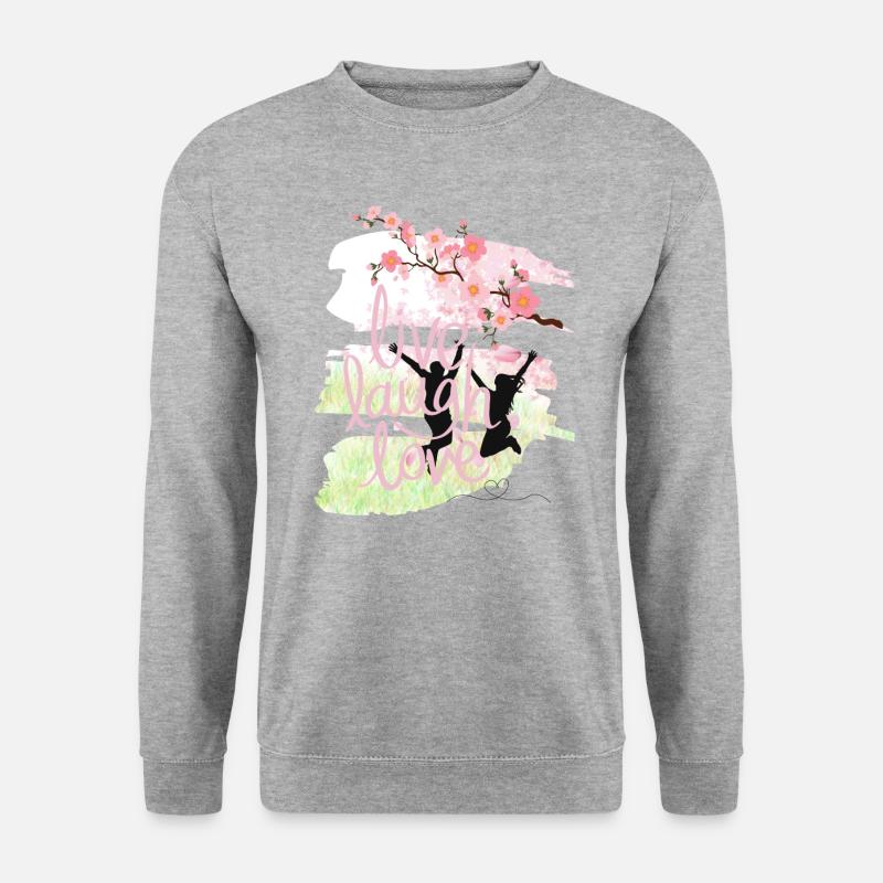 live laugh love - Unisex Pullover - Weißgrau meliert