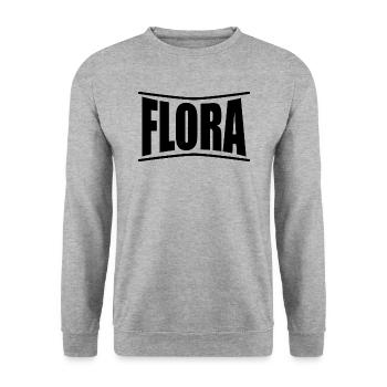 T-Shirt Flora T-Shirt Geschenkidee - Unisex Pullover - Weißgrau meliert - Vorne - Alina (178cm) & Michal (187cm)