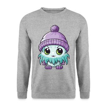 Winter Eskimo Baby Winterlich - Unisex Sweatshirt - salt & pepper - Front - Alina (178cm) & Michal (187cm)