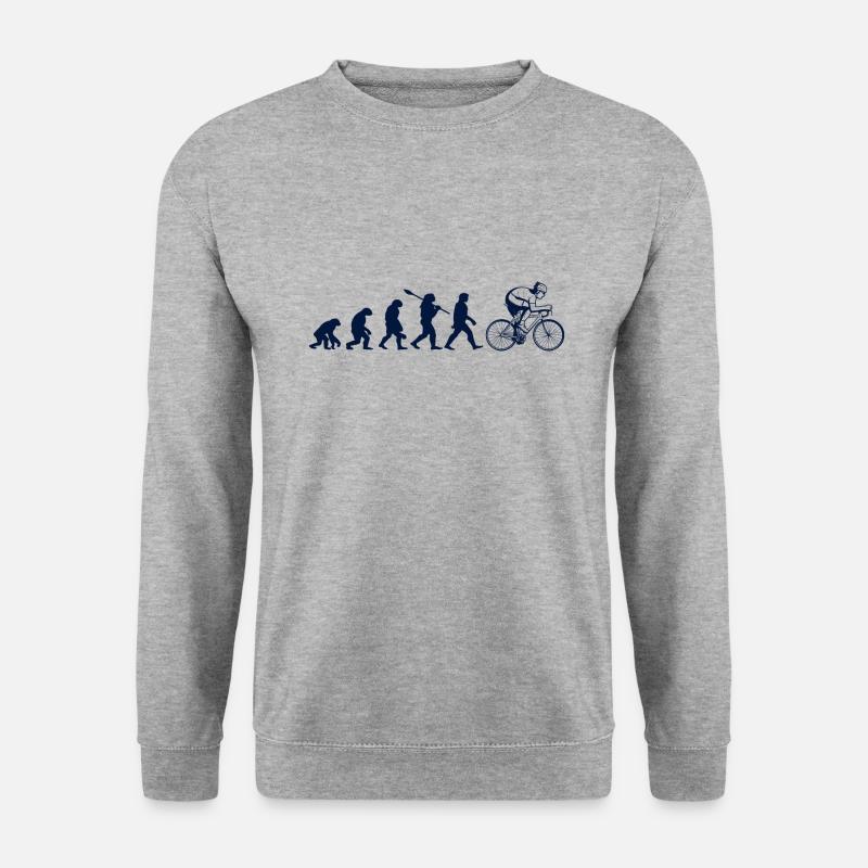 Evolution of cycling - Unisex Sweatshirt - salt & pepper