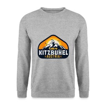 Kitzbühel Austria Retro Sunset Ski 80s - Unisex Sweatshirt - salt & pepper - Front - Alina (178cm) & Michal (187cm)