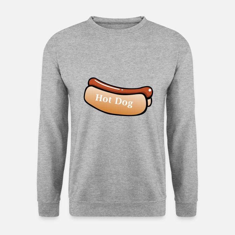 Hot Dog - Unisex Pullover - Weißgrau meliert