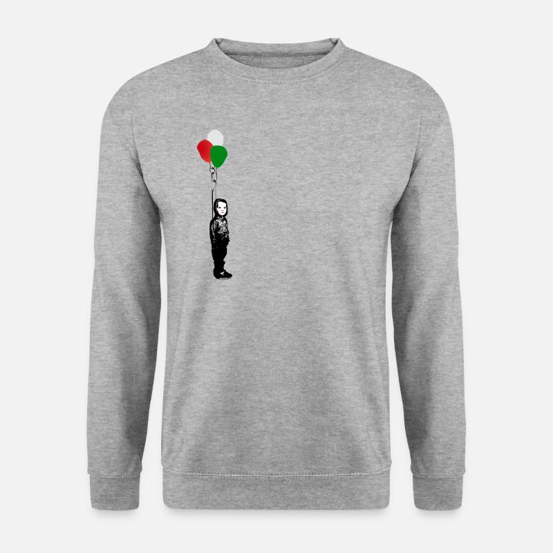 Balloons in Augschburg - Unisex Pullover - Weißgrau meliert