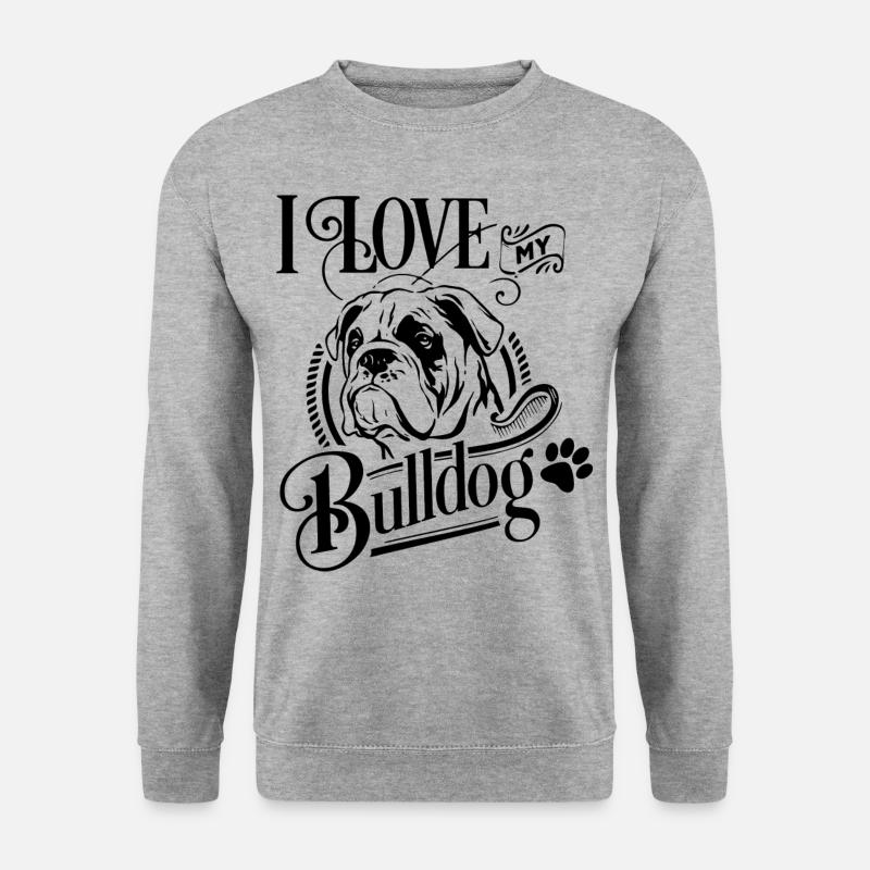 Bulldog - Unisex Pullover - Weißgrau meliert