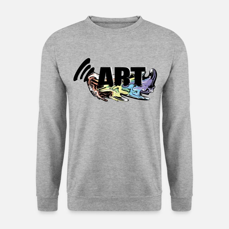 Art dripping paint varnish rainbow - Unisex Sweatshirt - salt & pepper