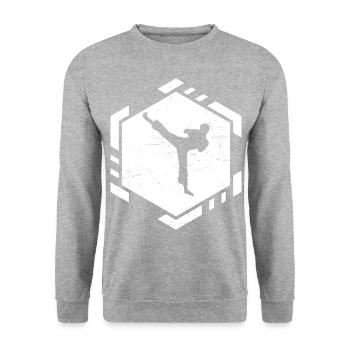 Boxing Kickboxing Men's Women Kickboxing Boxing - Unisex Sweatshirt - salt & pepper - Front - Alina (178cm) & Michal (187cm)