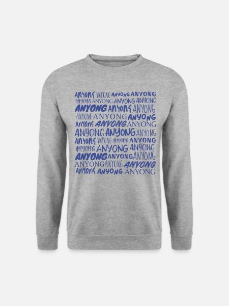 Anyong - Unisex Pullover - Weißgrau meliert