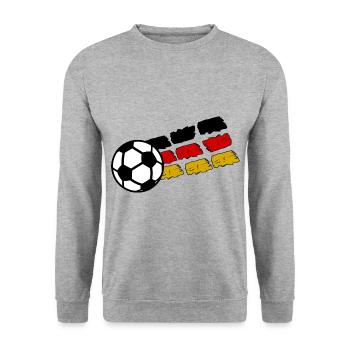Das deutsche Team - Unisex Pullover - Weißgrau meliert - Vorne - Alina (178cm) & Michal (187cm)