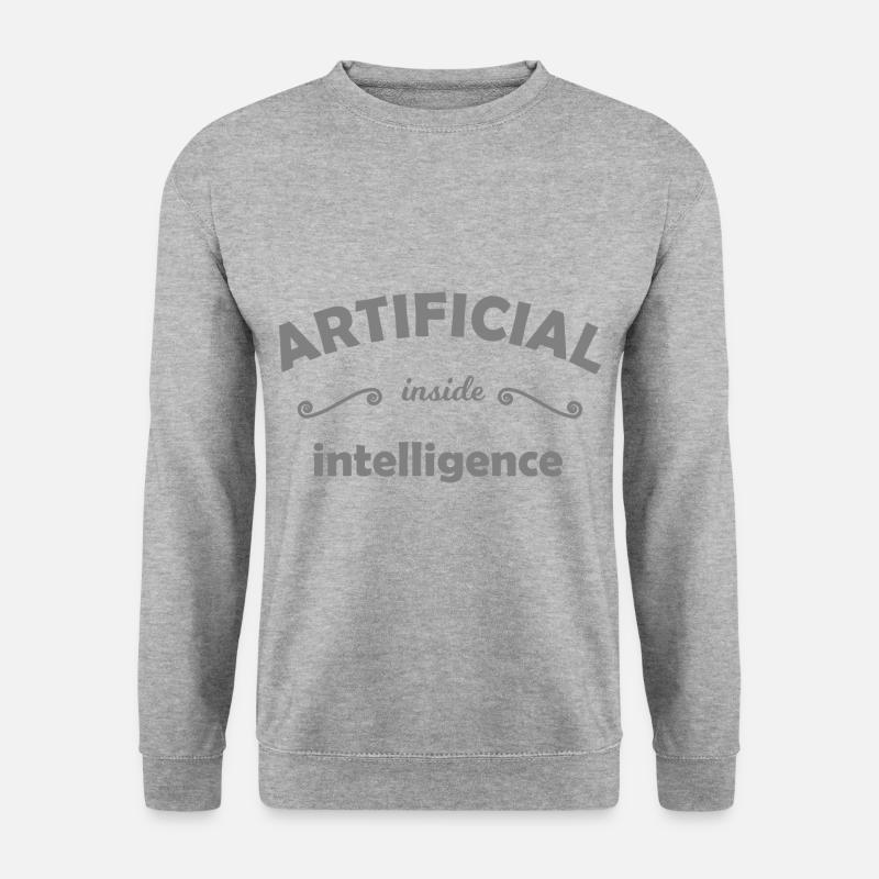 Künstliche Intelligenz - Unisex Pullover - Weißgrau meliert