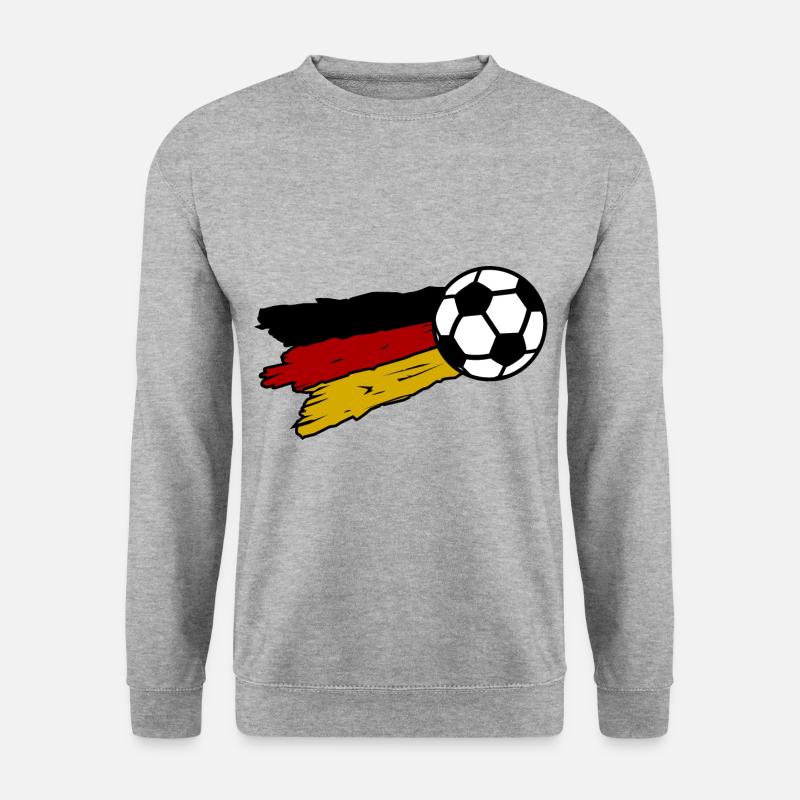 Fussball Team aus Deutschland - Unisex Pullover - Weißgrau meliert