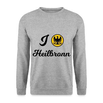 Les habitants de Heilbronn - Sweat-shirt Unisexe - gris chiné - Devant - Alina (178cm) & Michal (187cm)