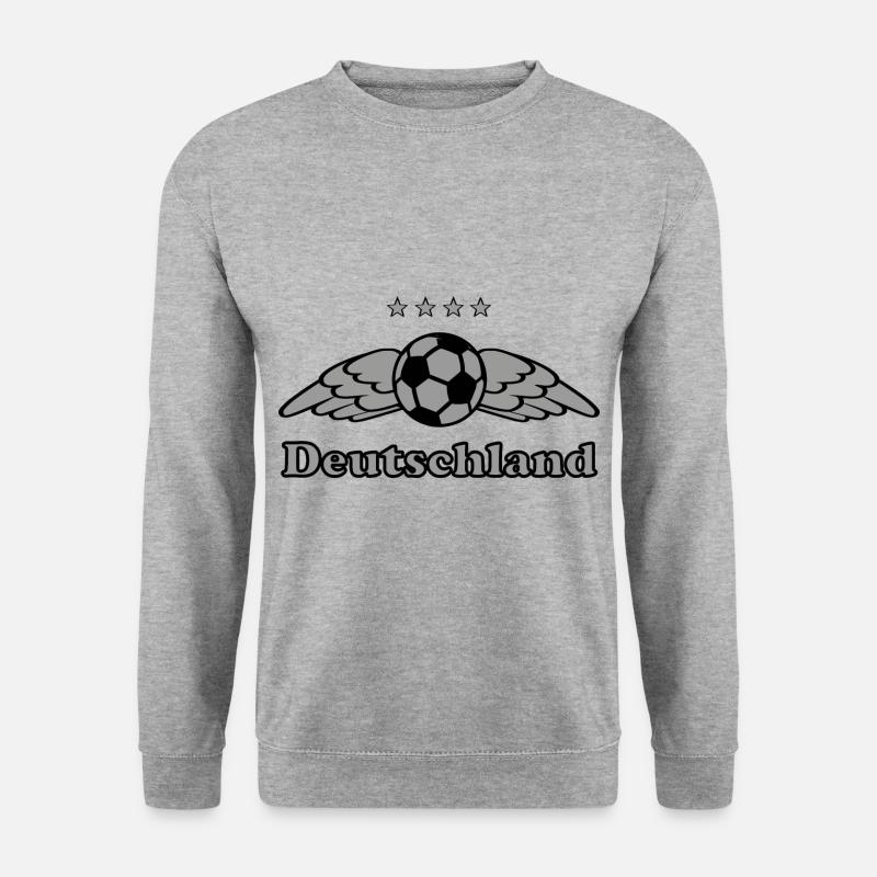 Deutsche Fußball Fans - Unisex Pullover - Weißgrau meliert