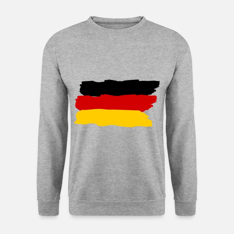 Die deutsche Flagge - Unisex Pullover - Weißgrau meliert