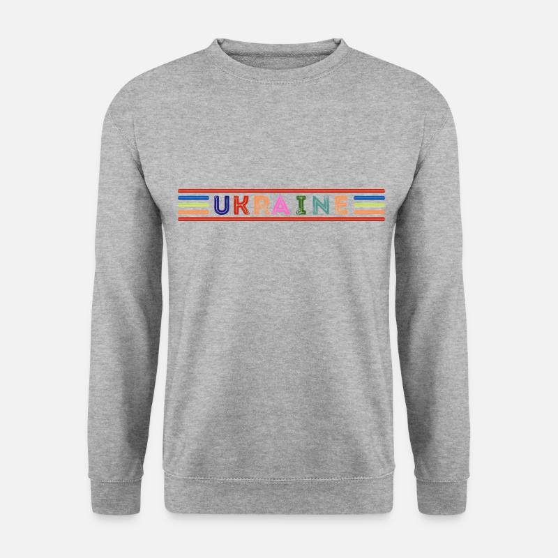 UKRAINE - Unisex Pullover - Weißgrau meliert