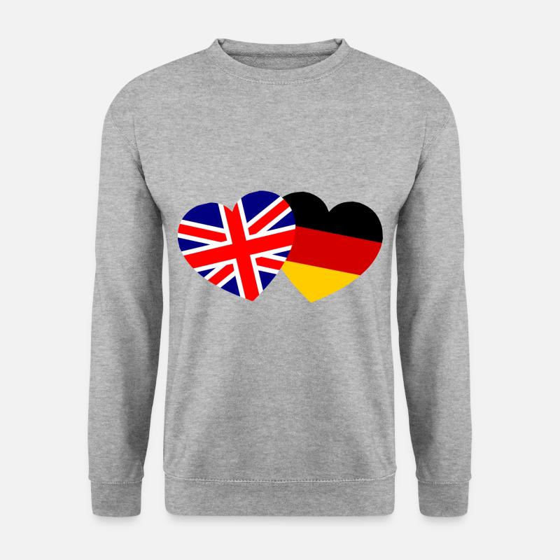 Die britisch deutsche Partnerschaft - Unisex Pullover - Weißgrau meliert