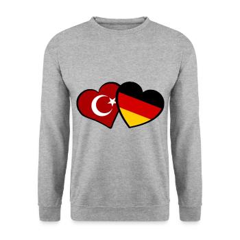 L’amitié germano-turque - Sweat-shirt Unisexe - gris chiné - Devant - Alina (178cm) & Michal (187cm)